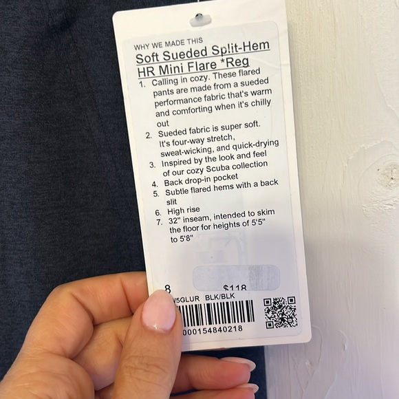 NWT Lululemon soft suedes split hem leggings - NWT - Picture 2 of 6